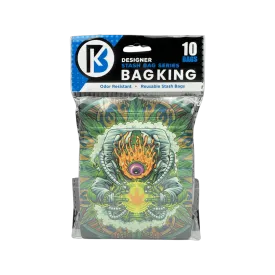 10-Pack Bag King Psychedelic Astronaut Wide Mouth Child-Resistant Mylar Bag | 1/8th ounce