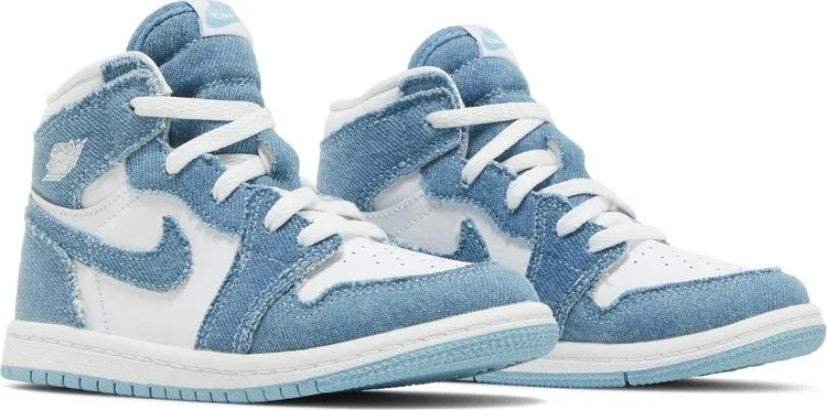 Air Jordan 1 Retro High OG TD Denim sneakers, white