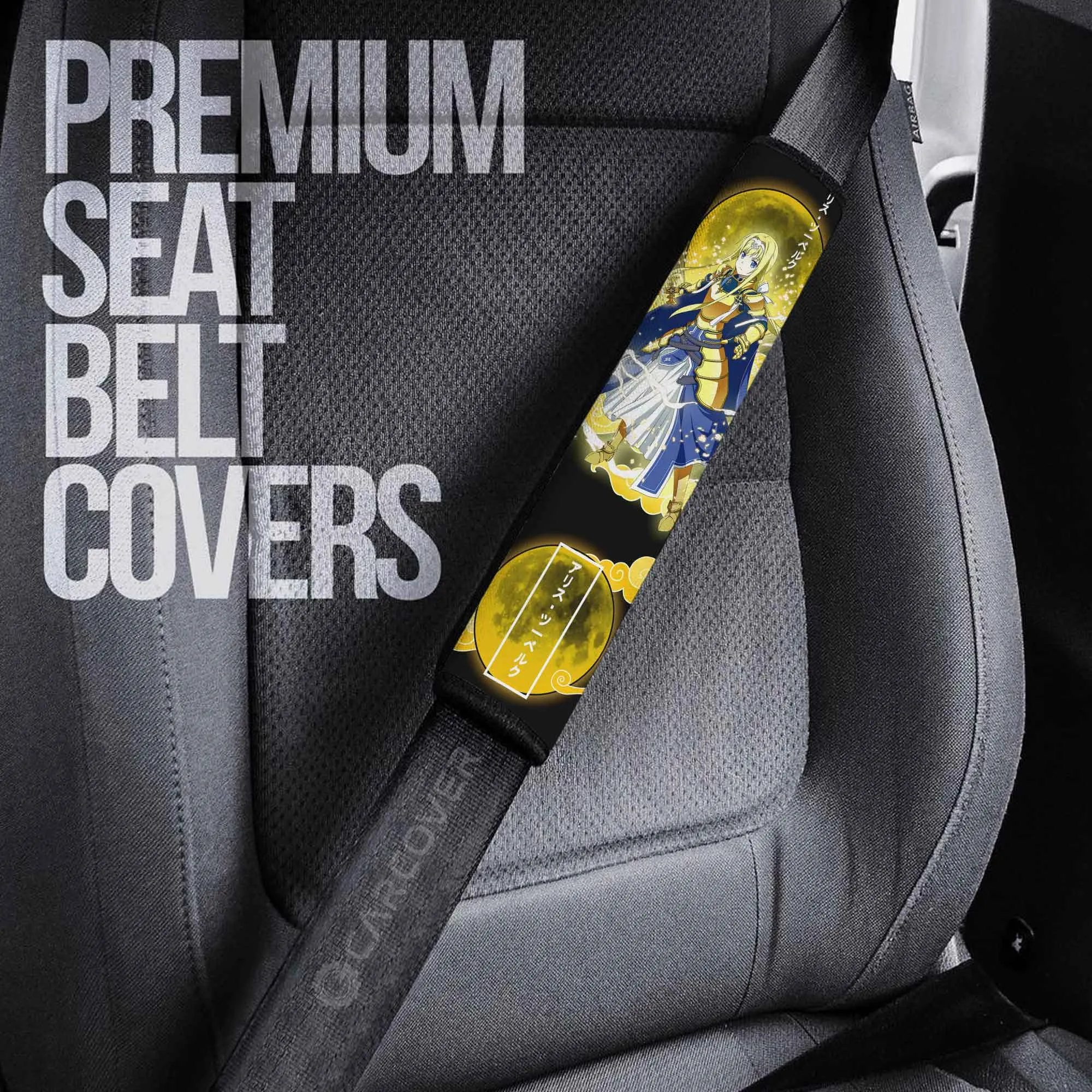 Alice Seat Belt Covers Custom Sword Art Online Anime Car Accessories