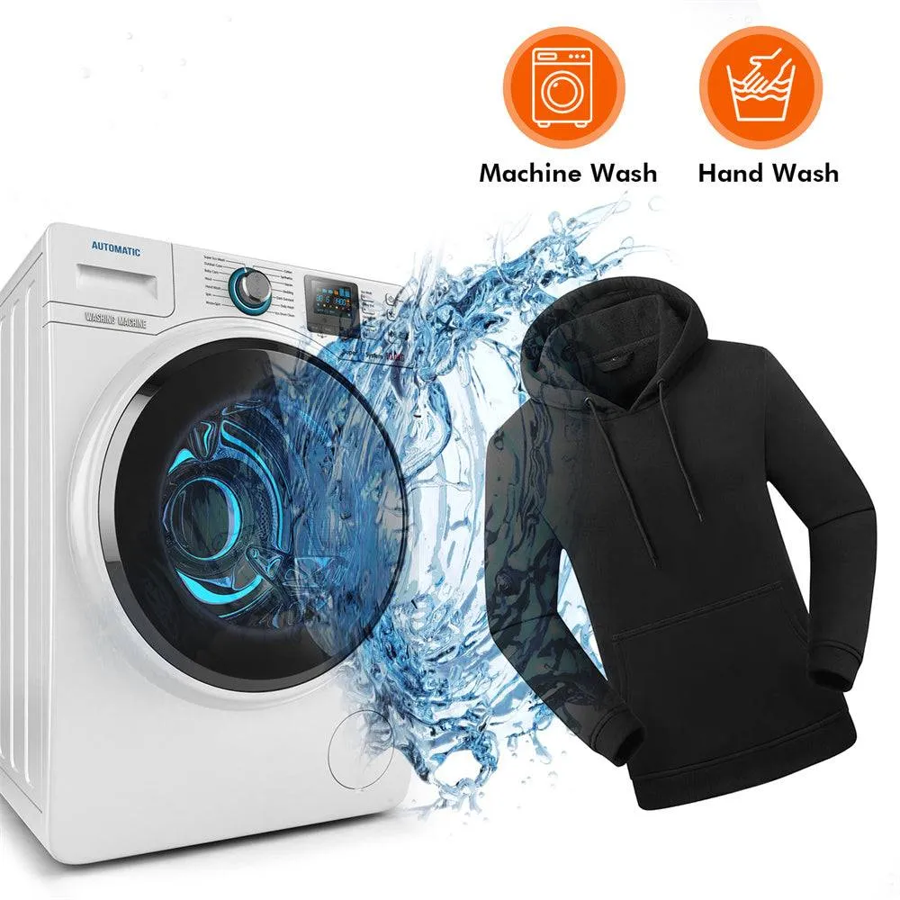 ARRIS 5V Electric Heated Hoodie Pullover Hoodie with 10000mah Battery Pack for Men 5 Heating Zones