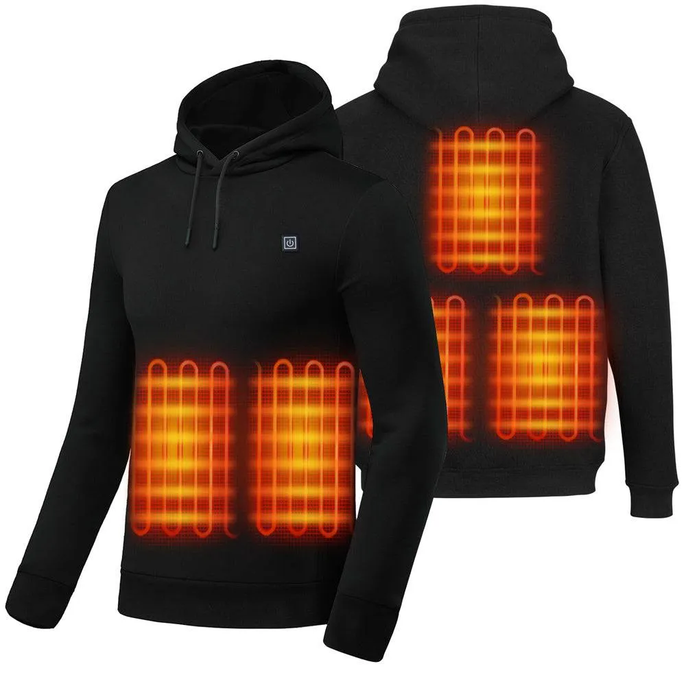 ARRIS 5V Electric Heated Hoodie Pullover Hoodie with 10000mah Battery Pack for Men 5 Heating Zones