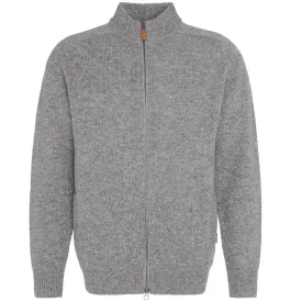 Barbour Talder Zip-Up Through Knitted Grey Marl Jumper