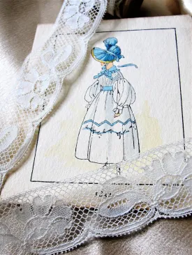 BEAUTIFUL Antique French Lace,Cotton Trim,Dainty Lace,Dolls,Christening Gowns,Baby Bonnets,Bridal Heirloom Sewing,Collectible Vintage Lace