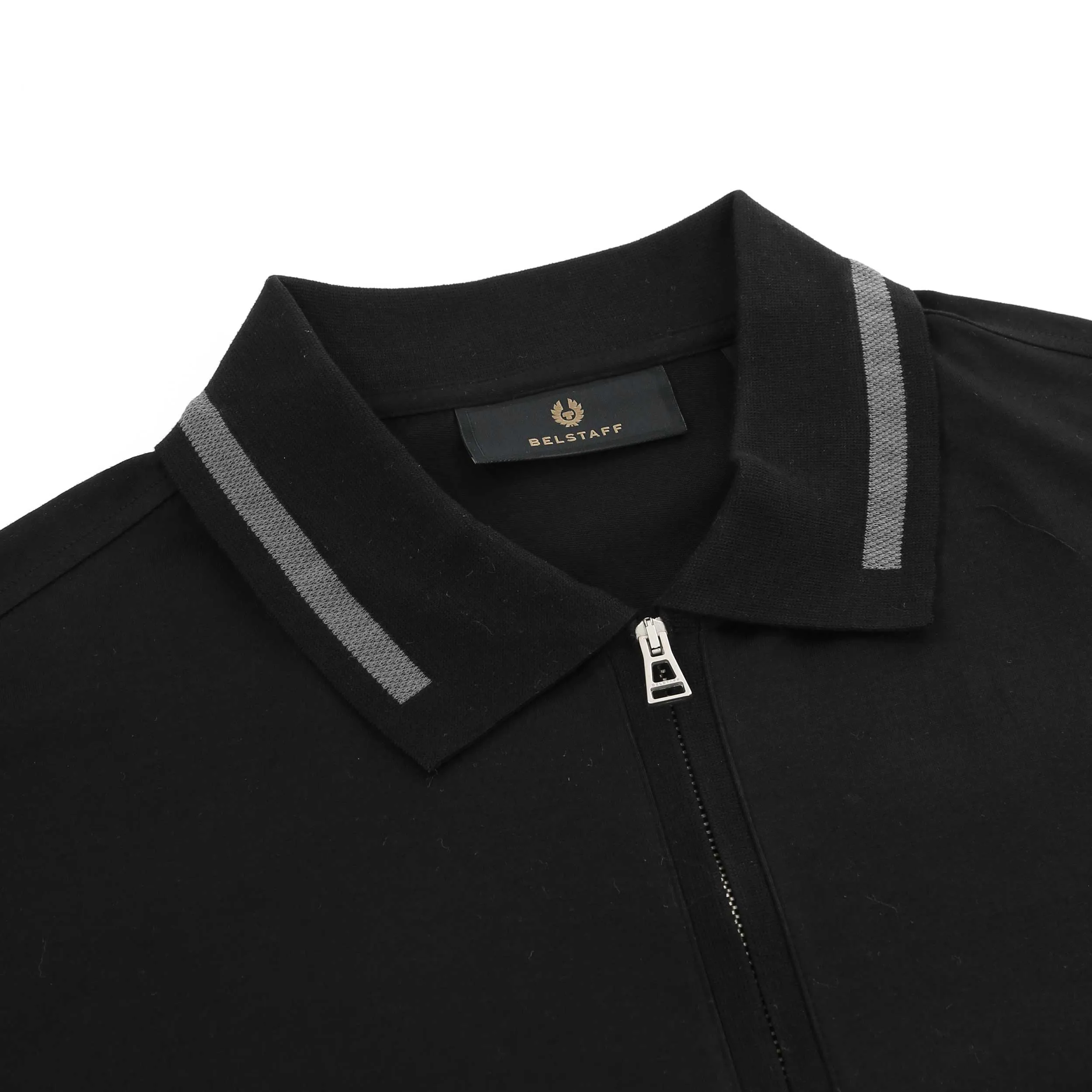 Belstaff Graph Zip Polo Shirt in Black