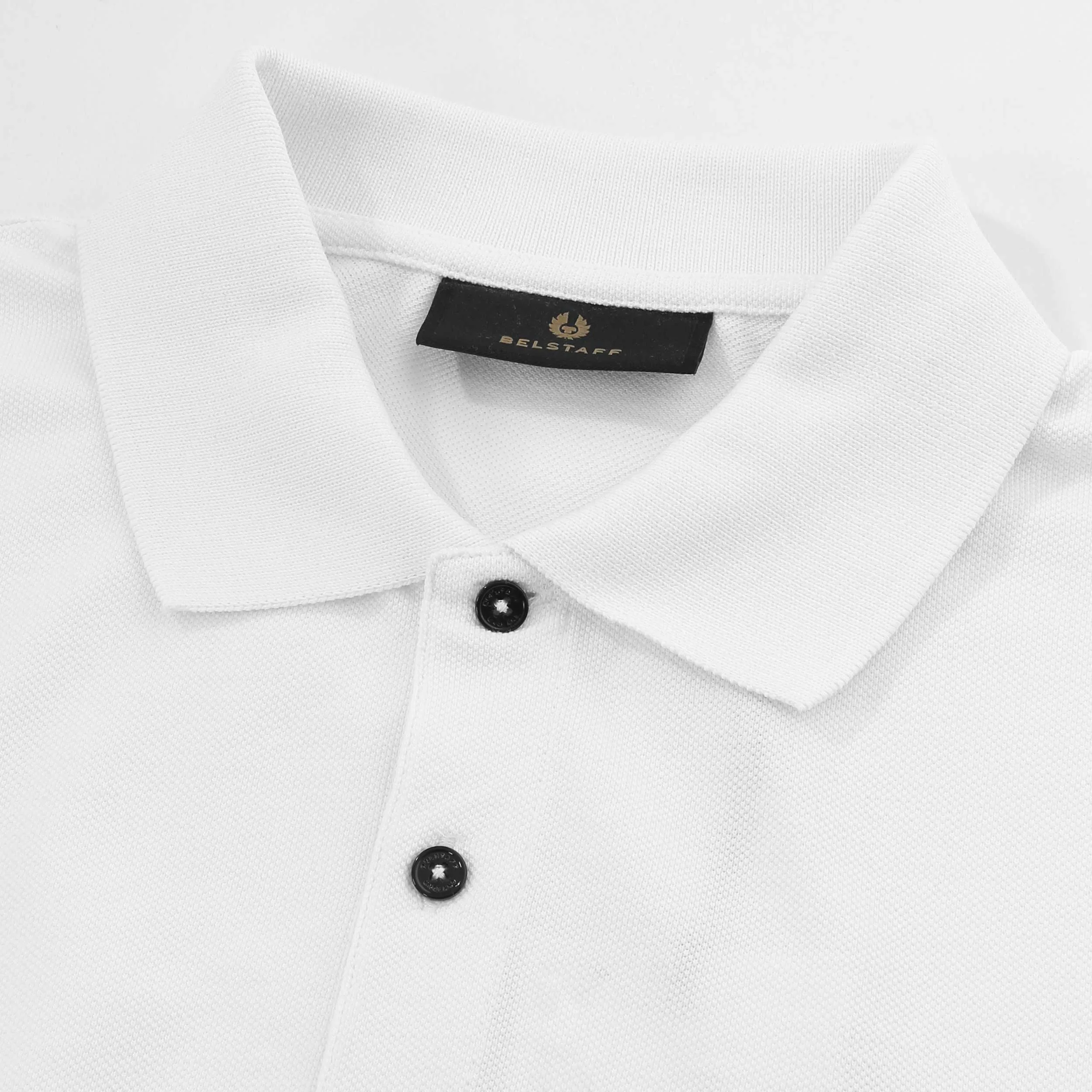 Belstaff Long Sleeve Polo Shirt in White