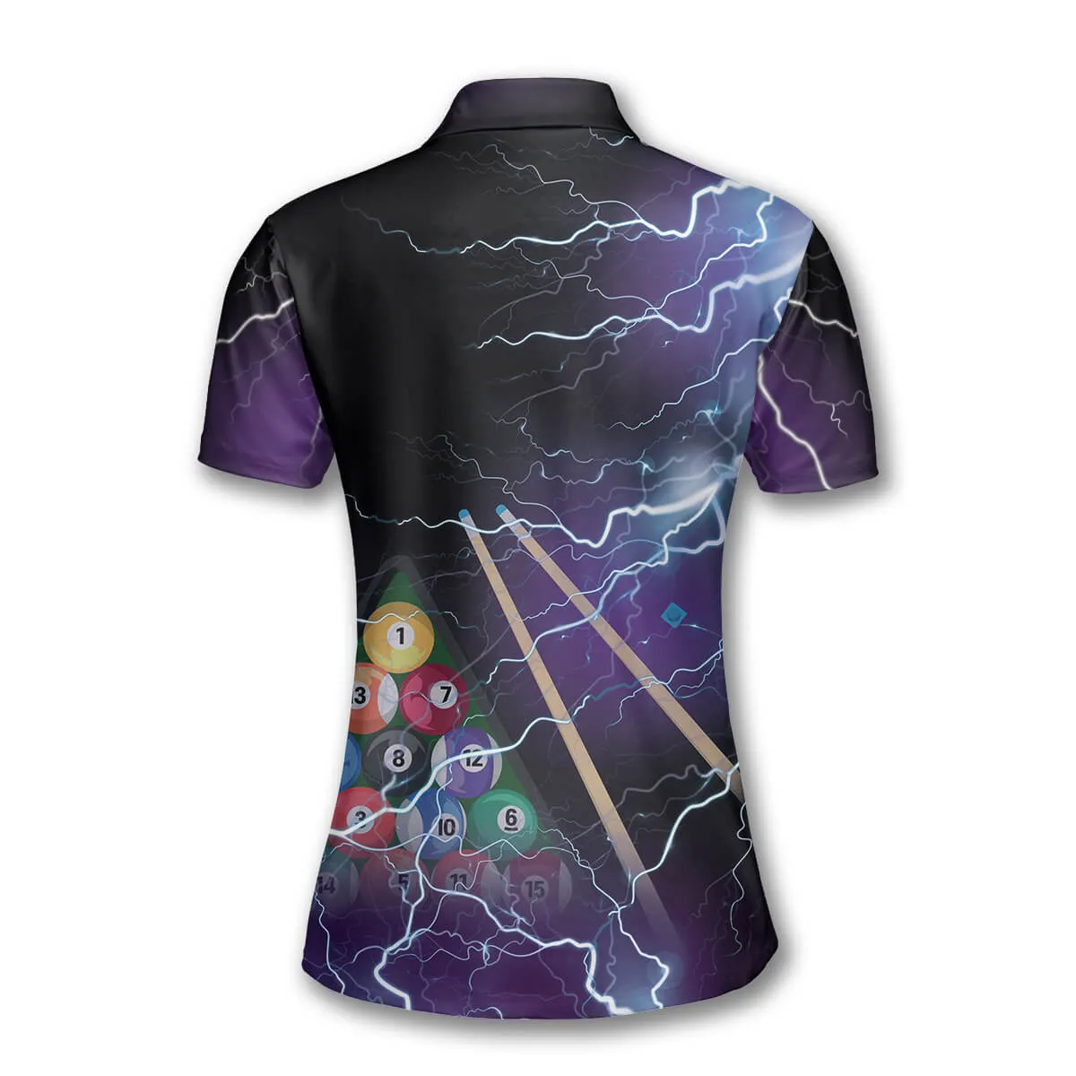 Billiard Thunder Lightning Custom Billiard Shirts for Women, Billiard Gift for Her