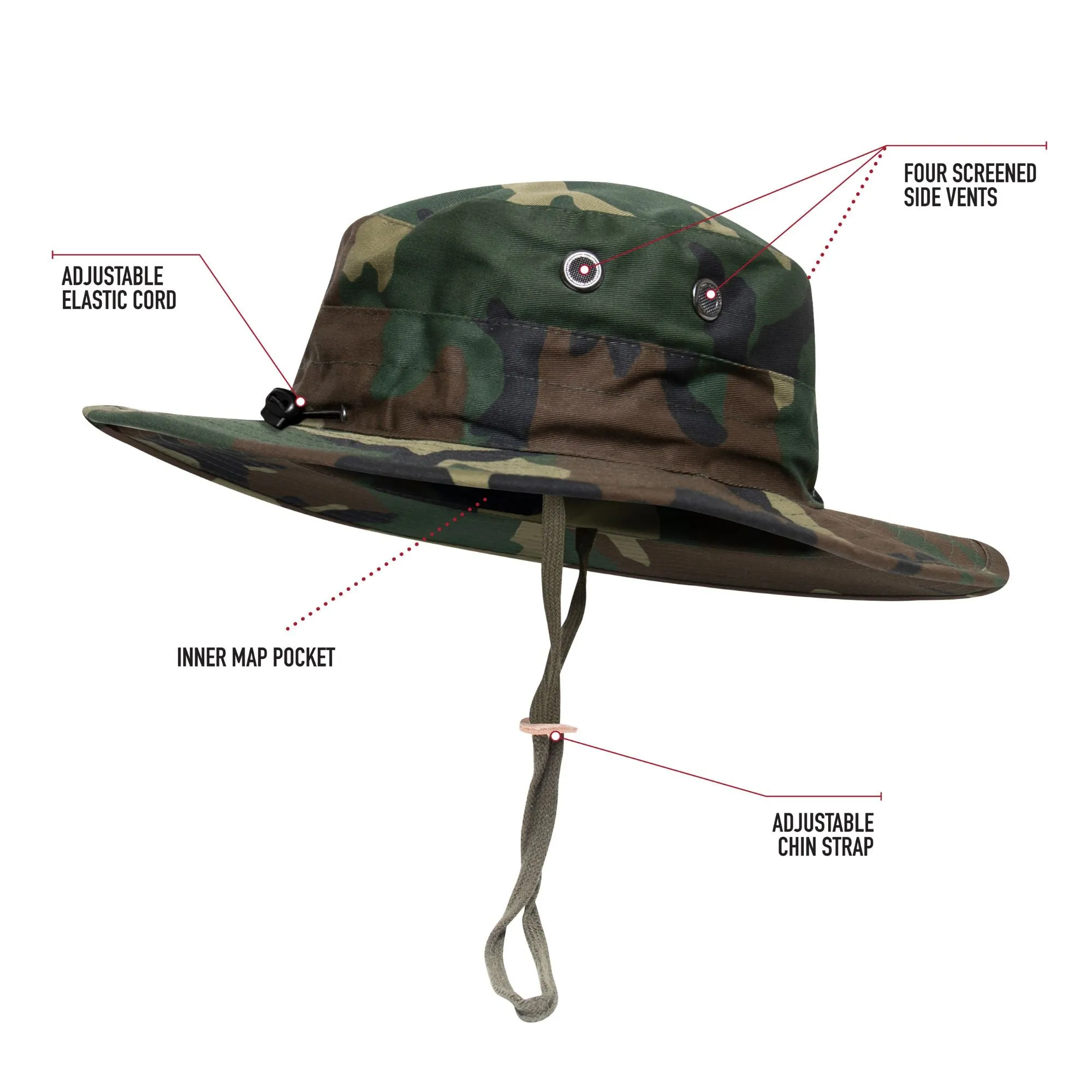 Black - Adjustable Boonie Hat