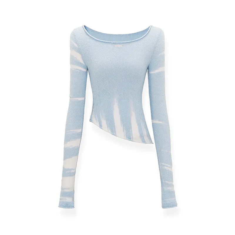 Blue Burnout Knitwear