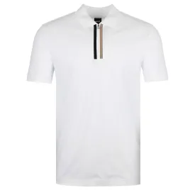 BOSS Paras 14 Polo Shirt in White