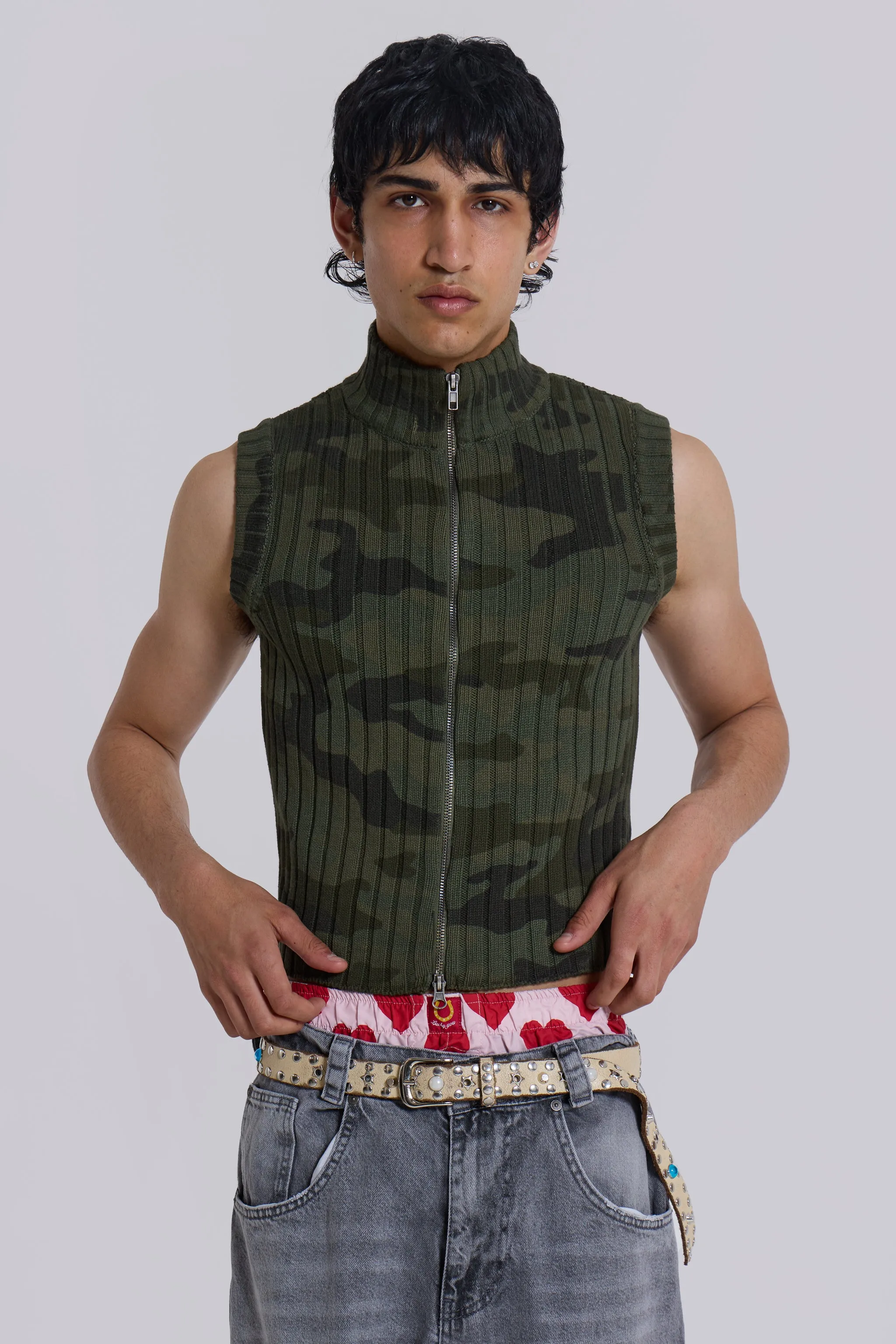 Camo Polar Knit Vest