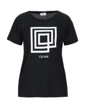 Celine Women T-shirt Black S INT