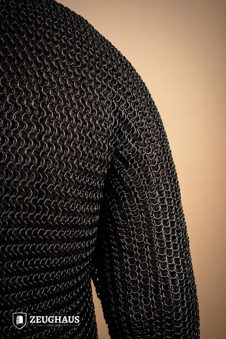 Chainmail Hauberk Roundring 10mm Burnished