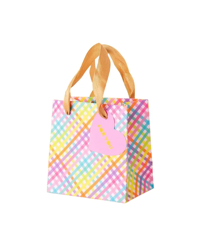 Colorful Gingham Gift Bags