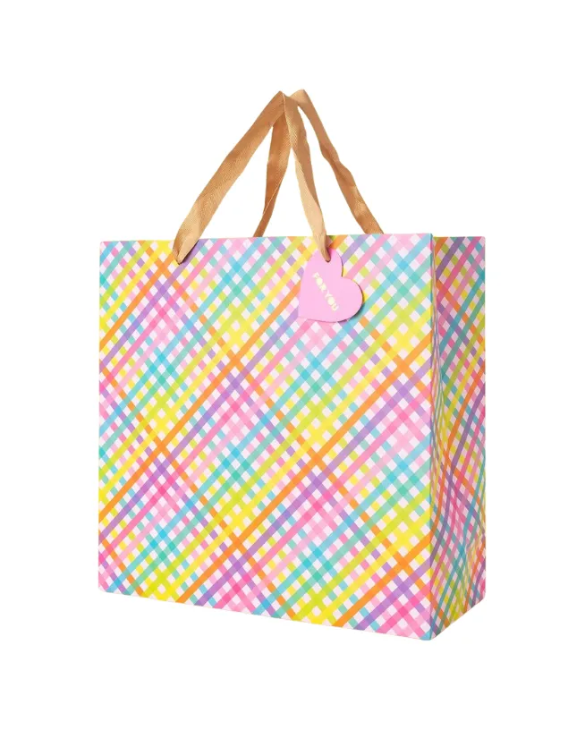 Colorful Gingham Gift Bags