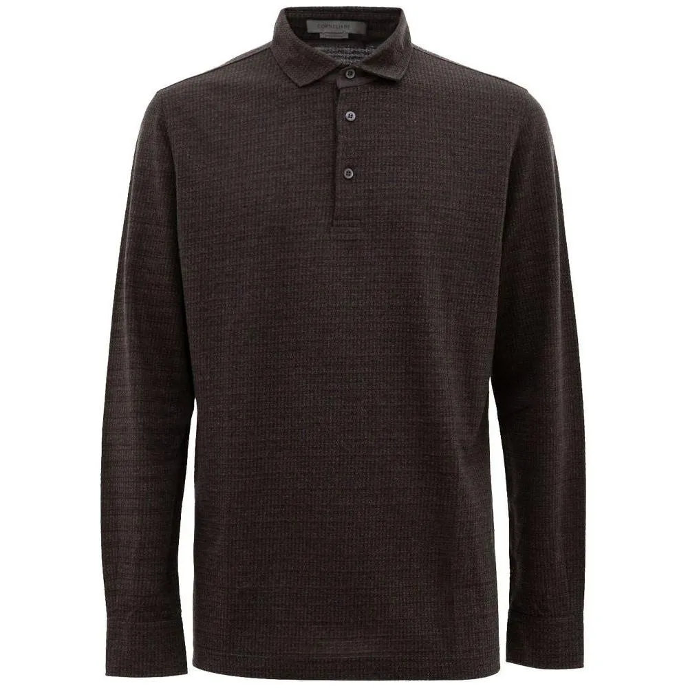 Corneliani Brown Cotton Polo Shirt