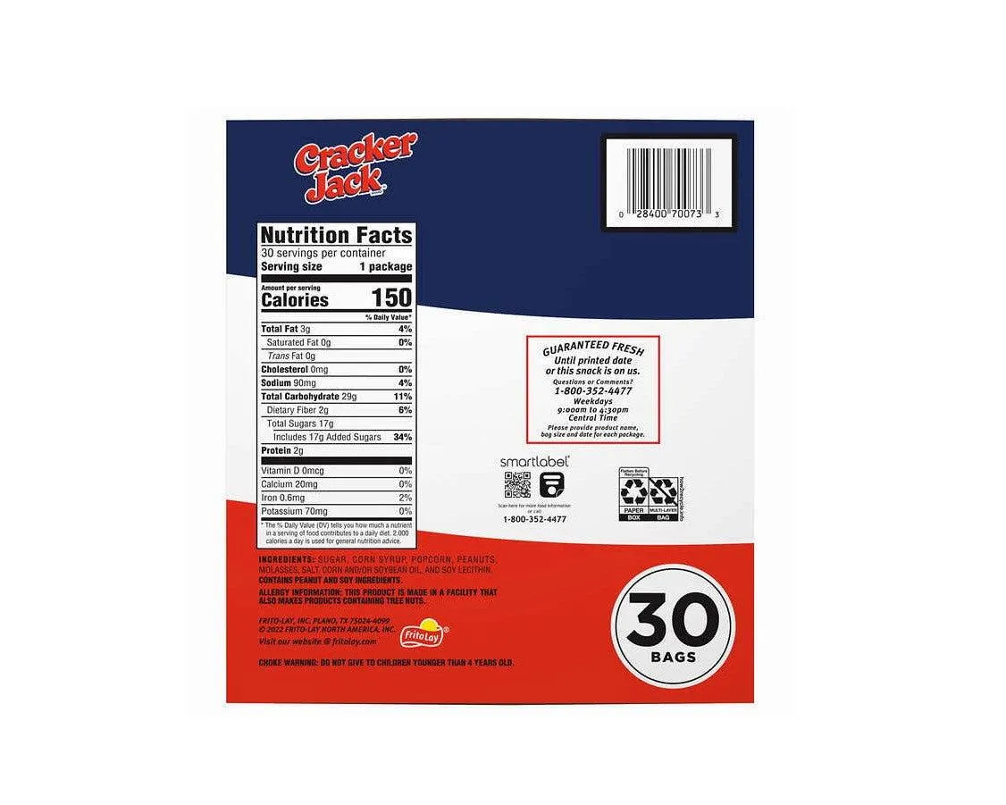 Cracker Jack Snack Bags