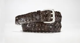 Crocodile Link Belt 1 3/8“ - 35mm (Brown)