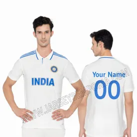 Customized Indian Cricket Team (white) New World Cup Jersey – Fan -Edition2023-24