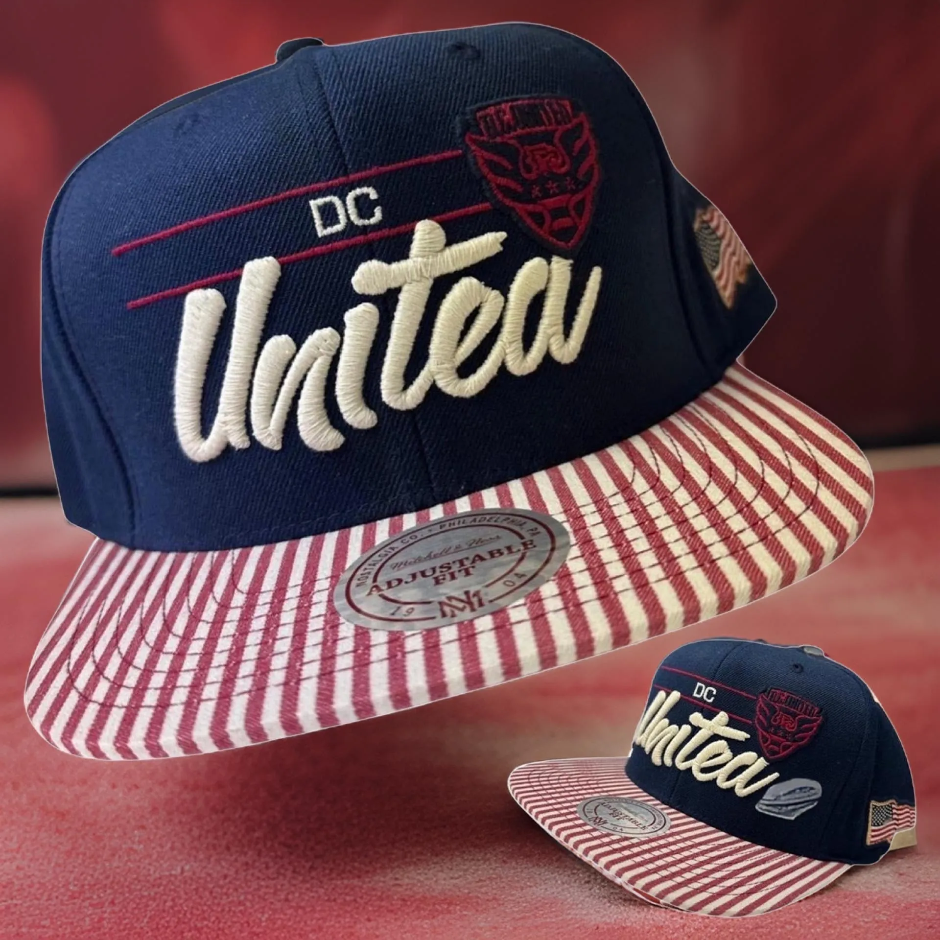 *DC United Football Club* snapback hats by Mitchell & Ness