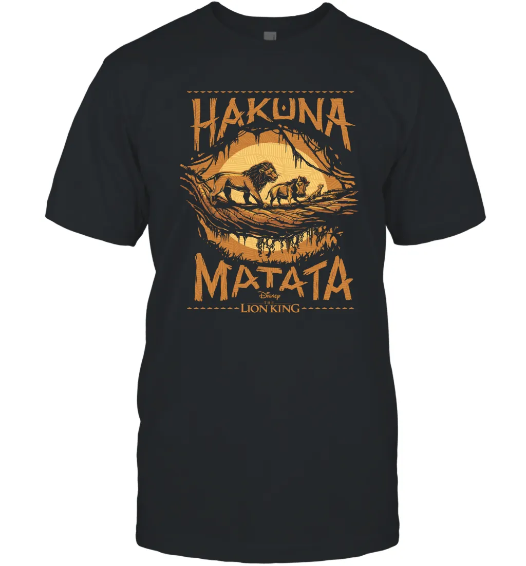 Disney The Lion King Live Action Hakuna Matata Sunset Poster Men Cotton T-Shirt