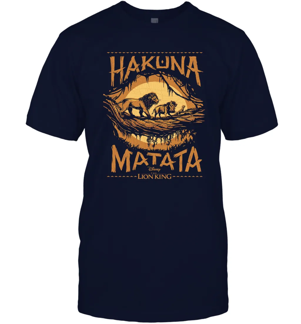 Disney The Lion King Live Action Hakuna Matata Sunset Poster Men Cotton T-Shirt