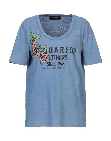 Dsquared2 Women T-shirt Slate blue L INT