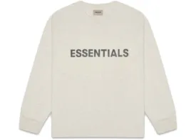 ESSENTIALS FOG 3D SILICON LONG SLEEVE OATMEAL