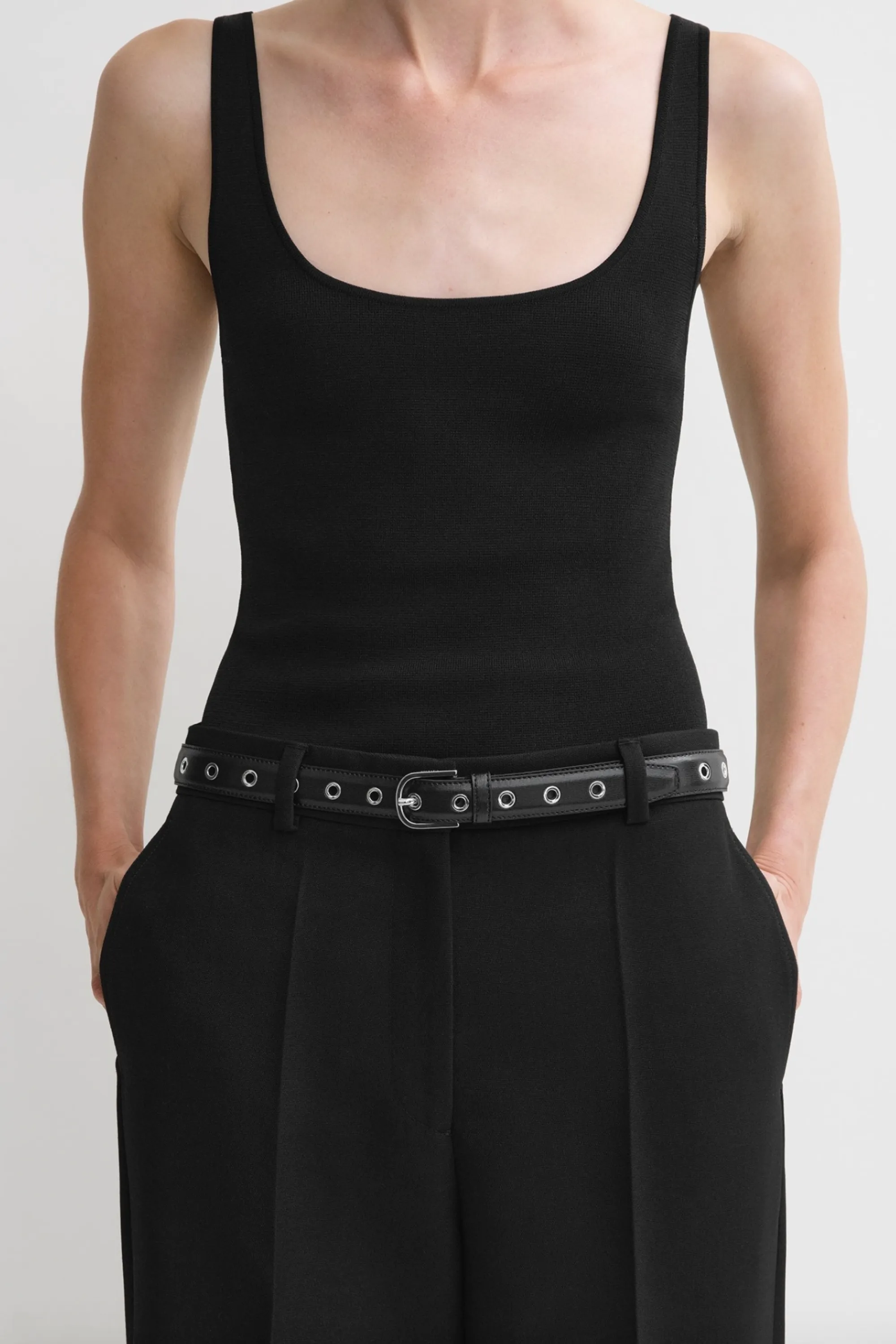 Eyelet Belt, Black