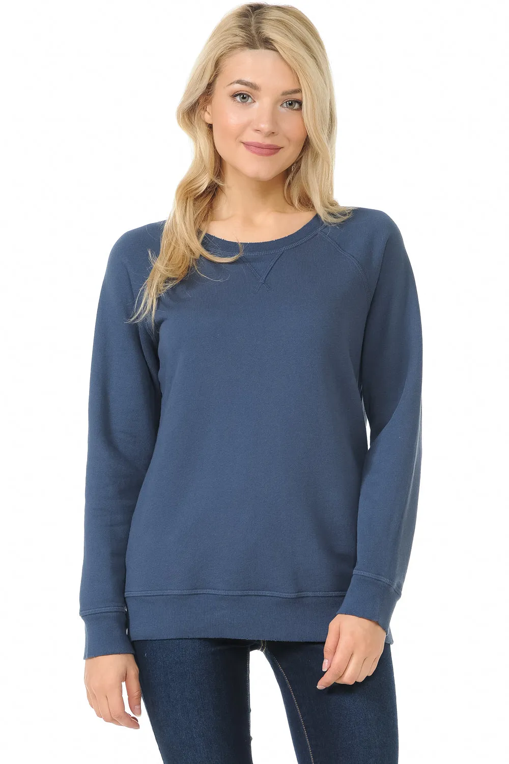 Garment-Dyed Vintage Pullover Sweatshirt