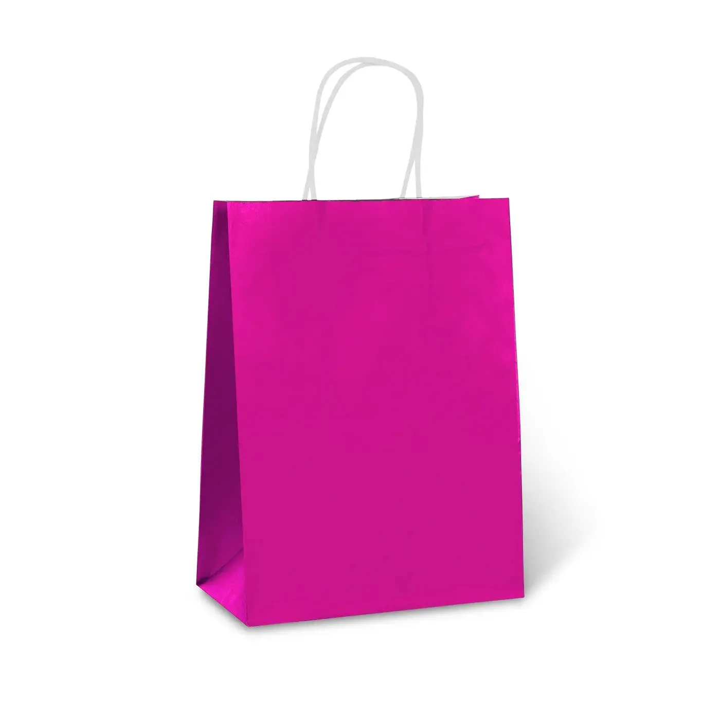 Hot Pink Paper Bag with Handles