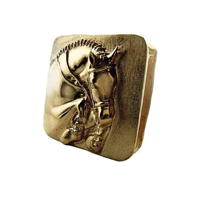 Hunter Jumper Belt Buckle in Bronze