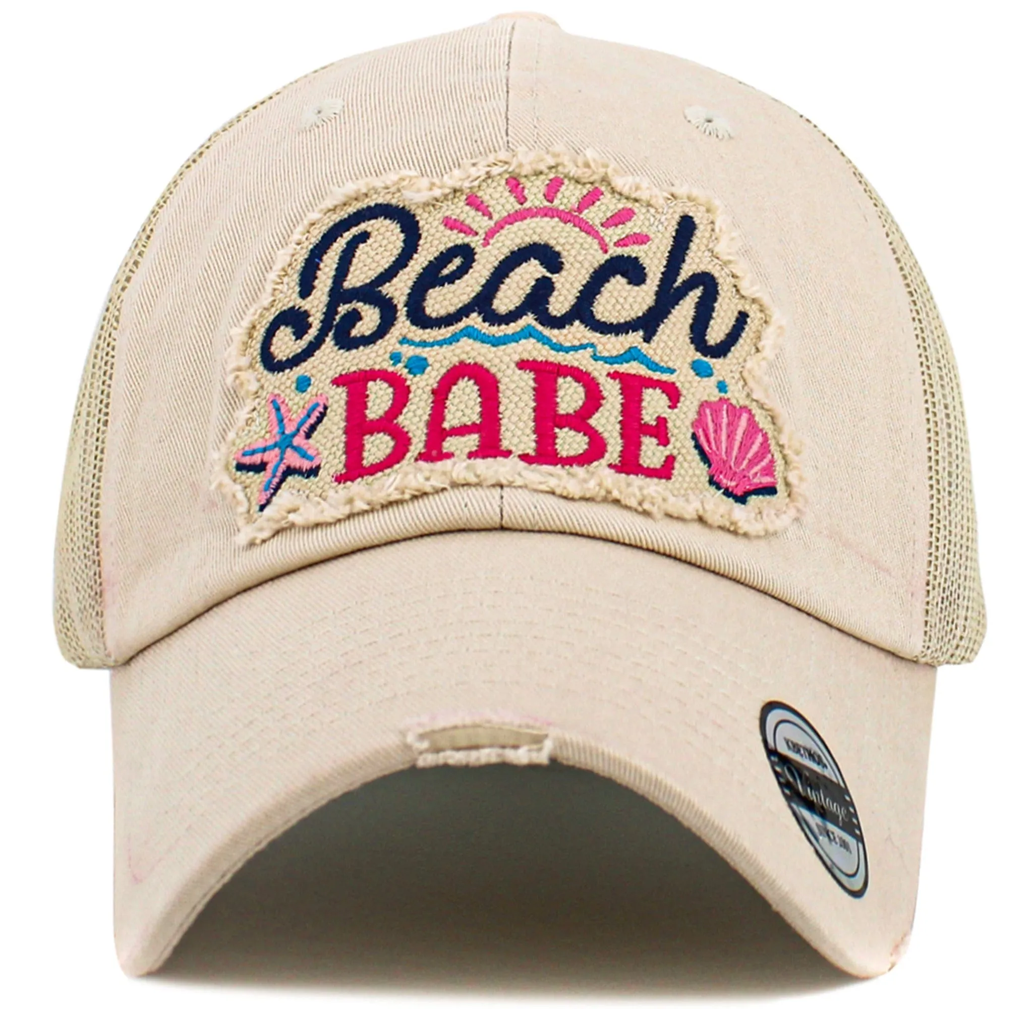 KBV1598 Beach Babe Meshback Baseball Cap