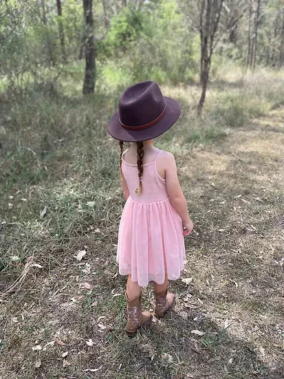 Kids Wool Fedora | Wombat Straight Brim