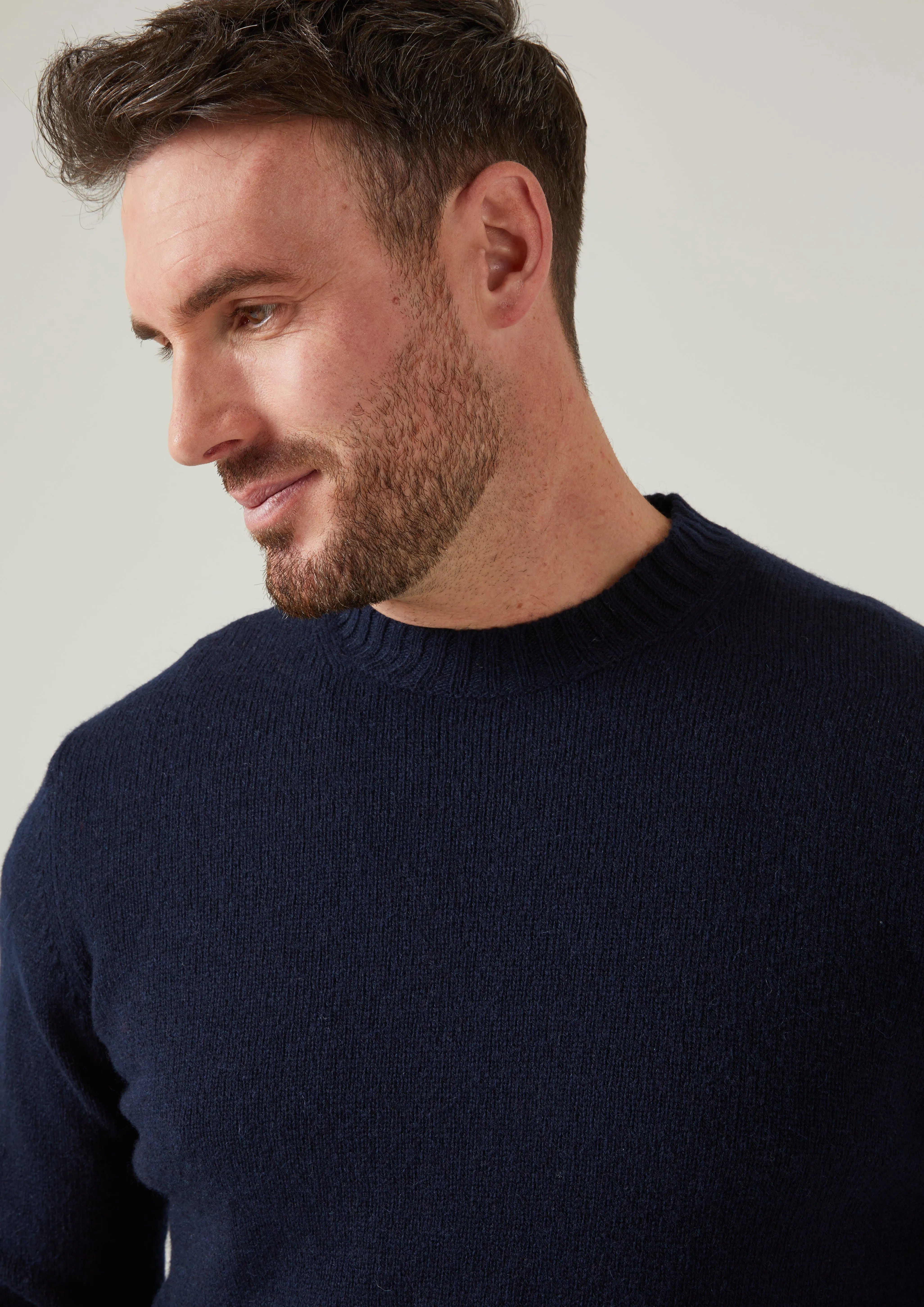 Kinnadie Supersoft Shetland Jumper In Concord - Regular Fit