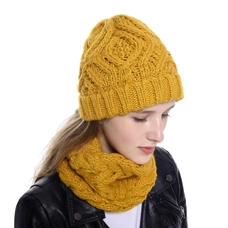 Knit Beanie Hat Winter Hats For Women czapka zimowa gorros mujer invierno bonnet Warm Cap Girls muts czapka zimowa