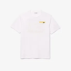 LACOSTE Men's Washed Effect T-shirt- White