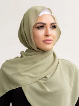 LIME CREPE SCARF