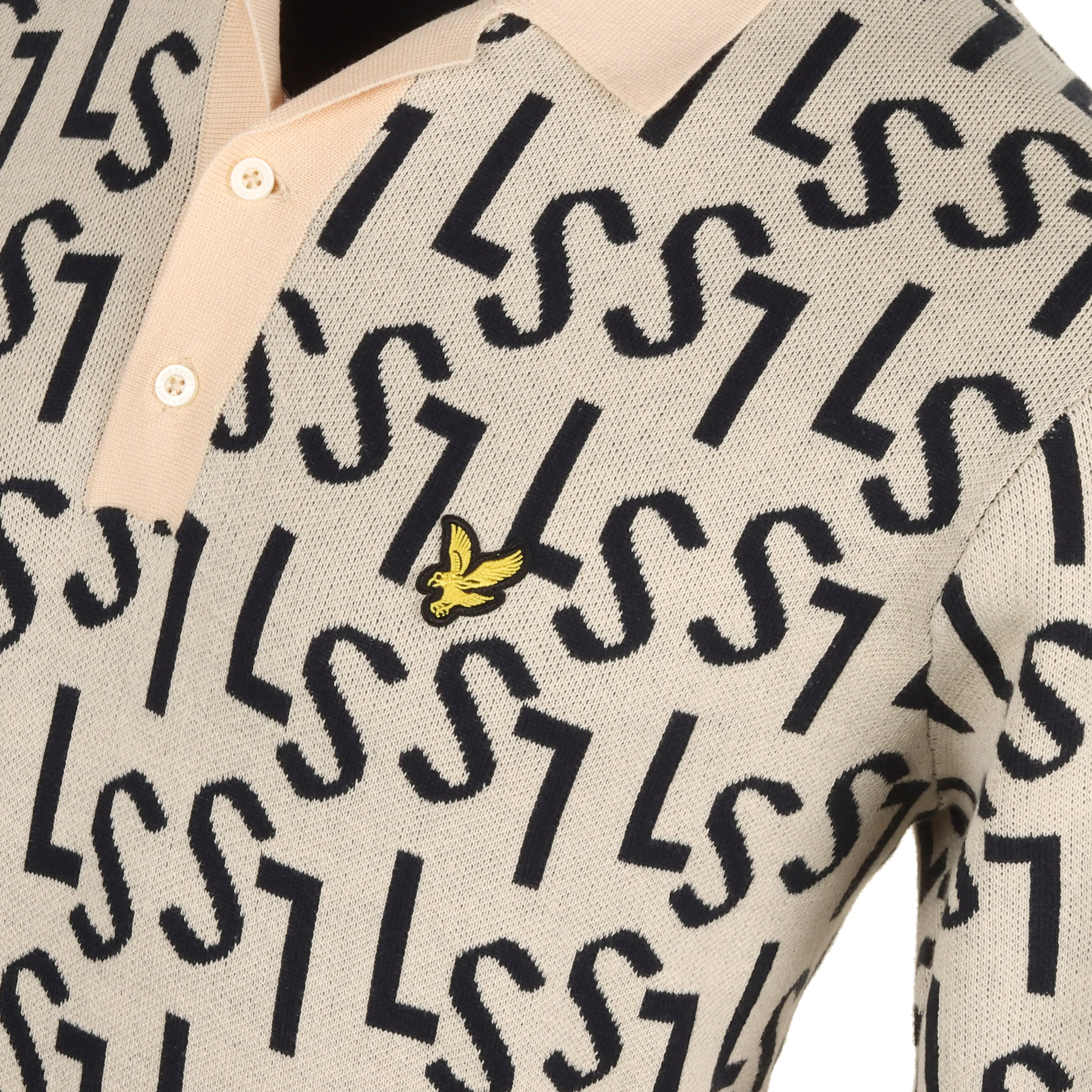 Lyle & Scott Golf Monogram Knitted Polo Shirt