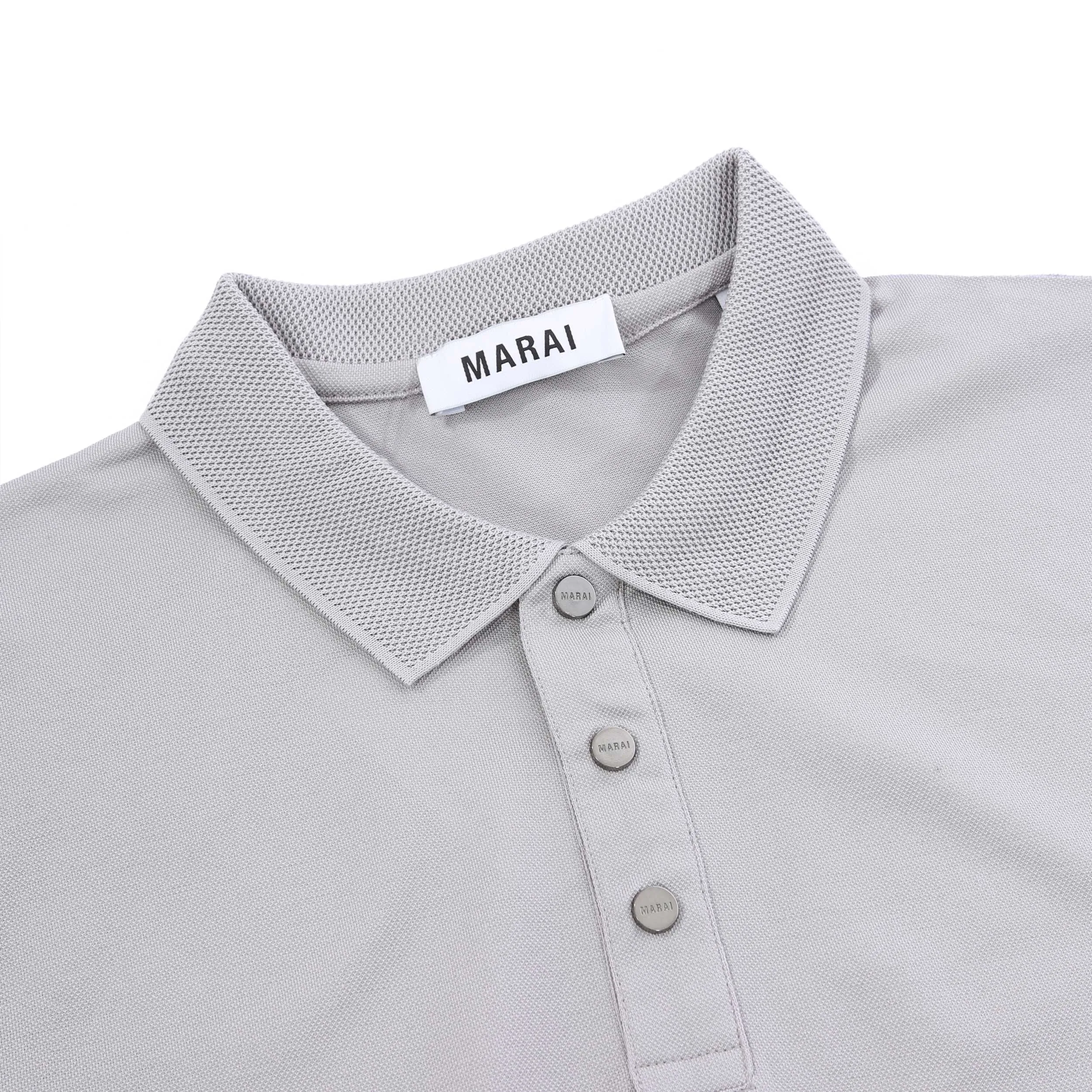 Marai Pique Polo Shirt in Light Grey