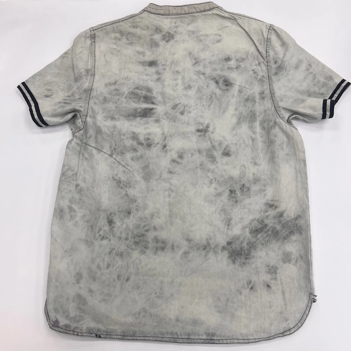 Men's Acid Wash Baseball Henry Jersey T-Shirt