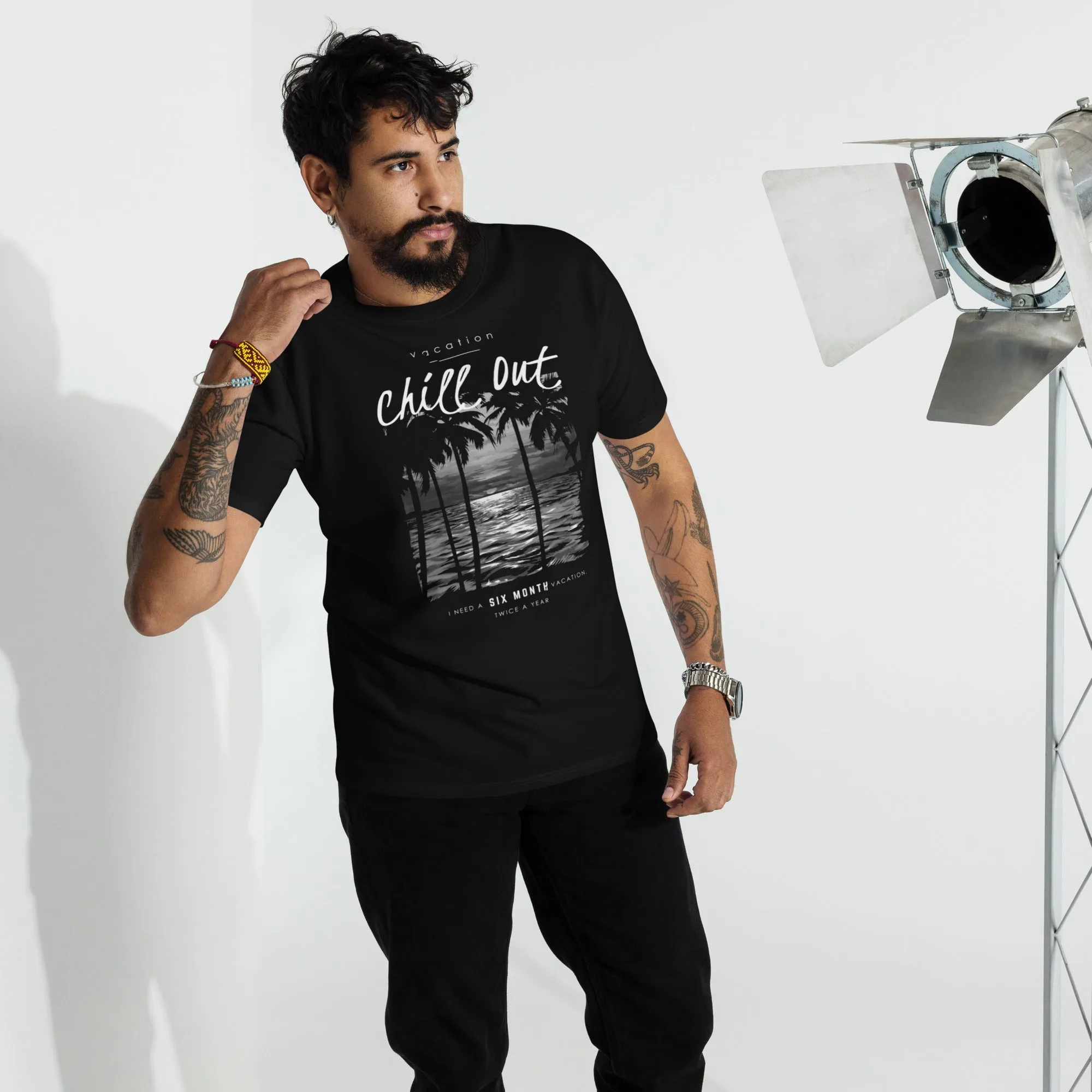 Men’s Chill Out Vacation Theme Heavyweight Tee