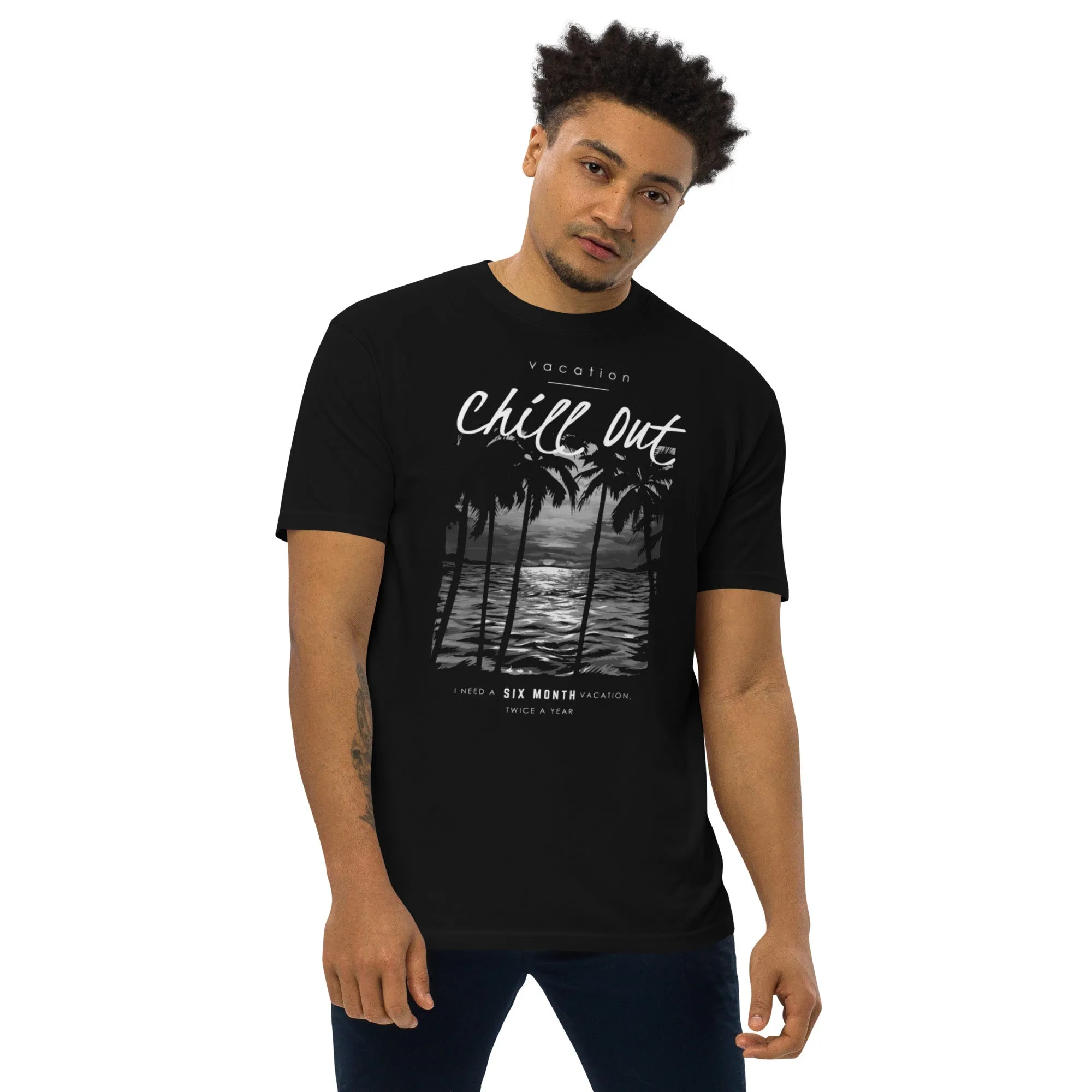 Men’s Chill Out Vacation Theme Heavyweight Tee