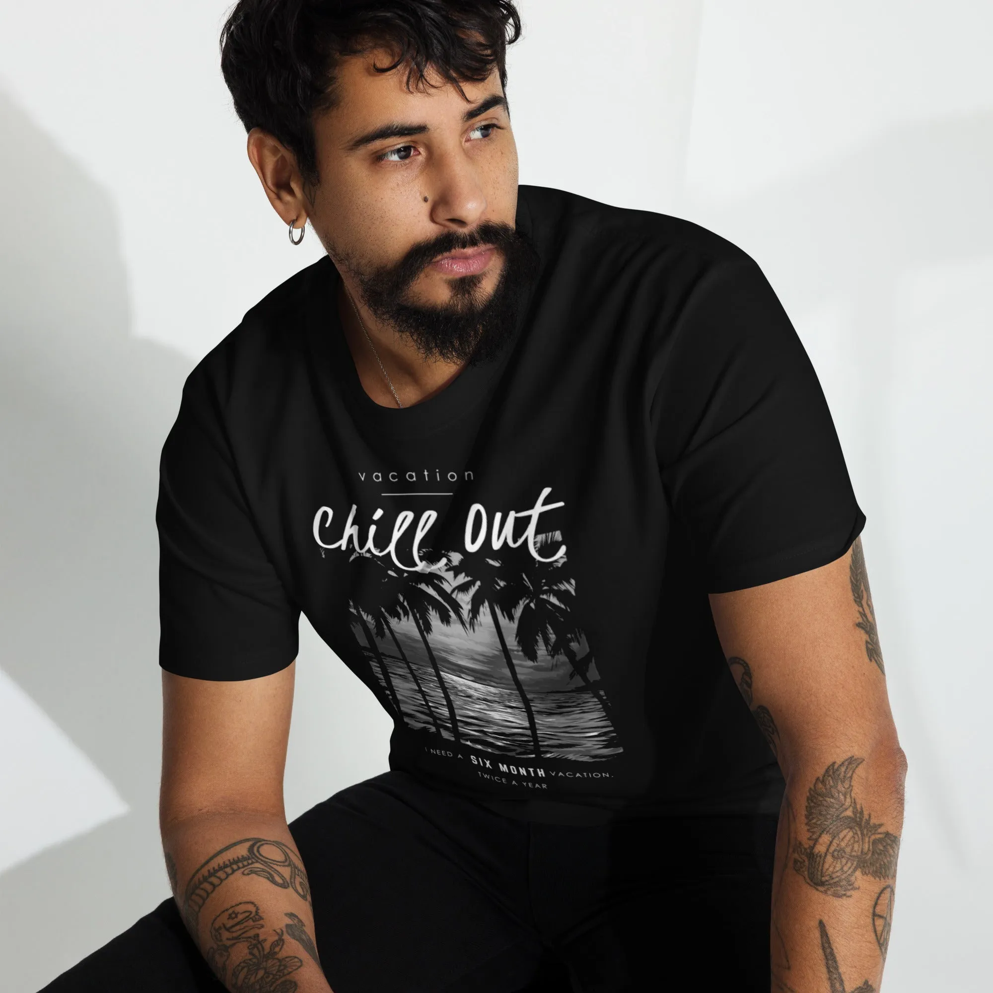 Men’s Chill Out Vacation Theme Heavyweight Tee