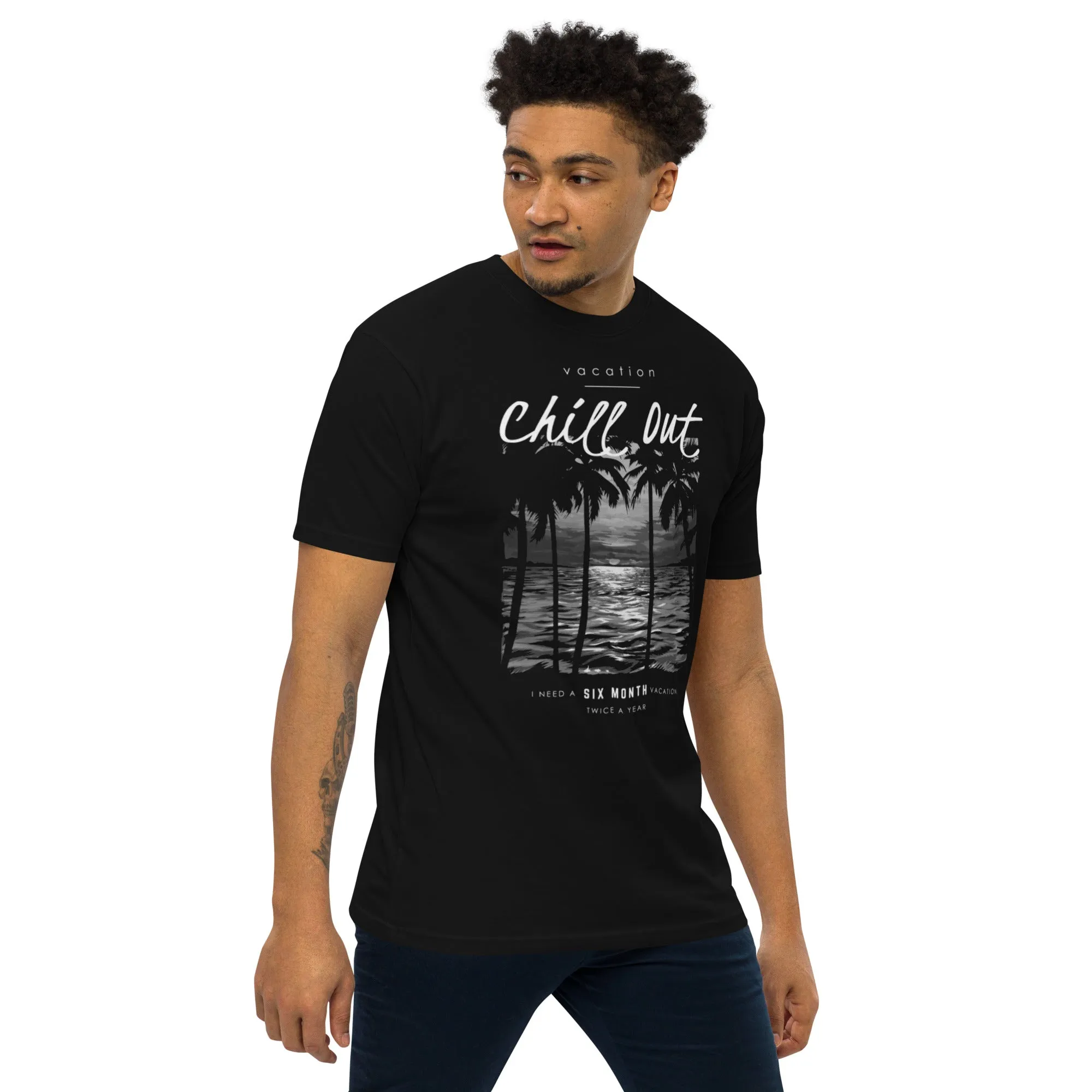 Men’s Chill Out Vacation Theme Heavyweight Tee