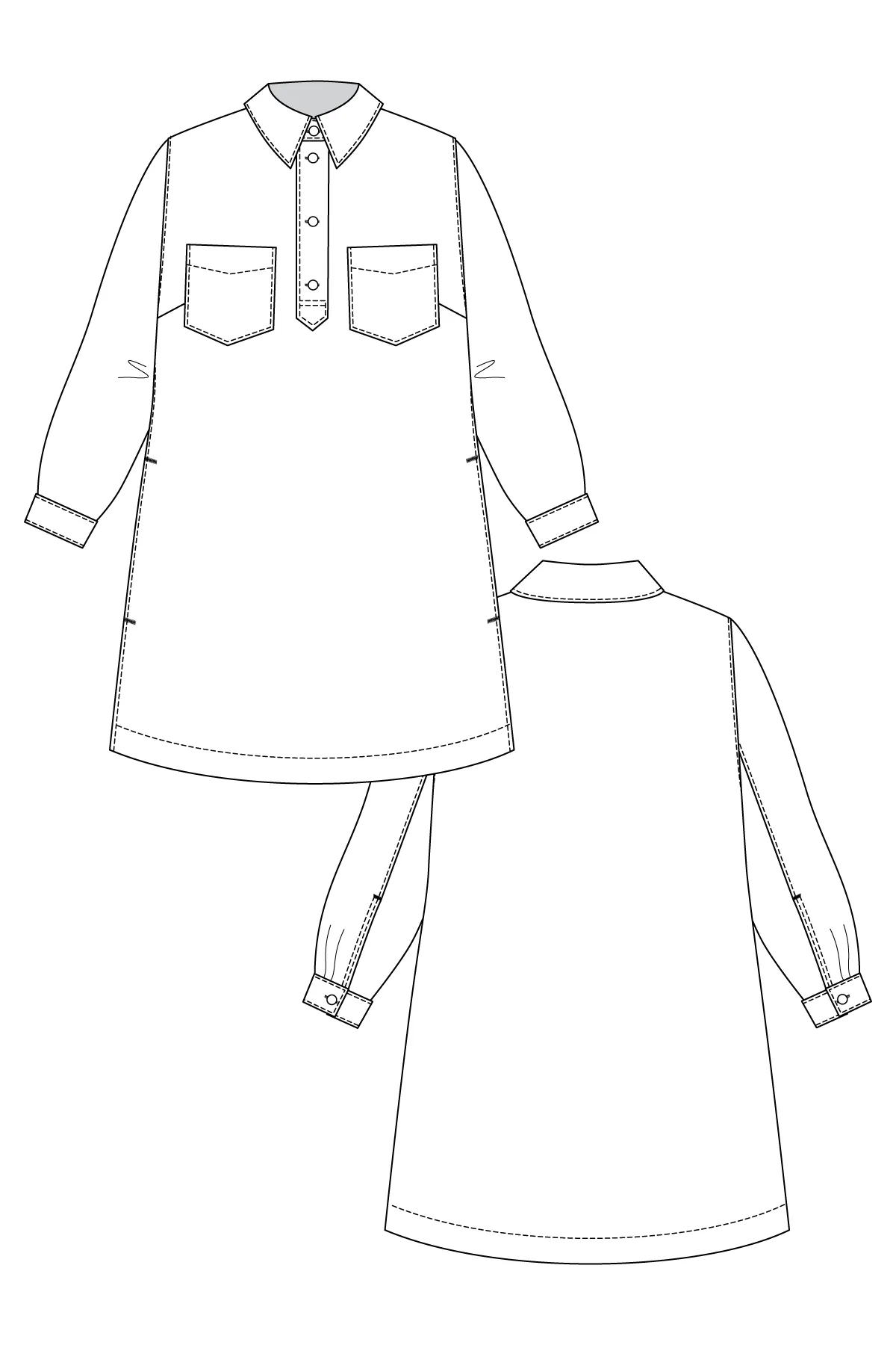 PDF Pattern - Loviisa Denim Dress | Named Clothing