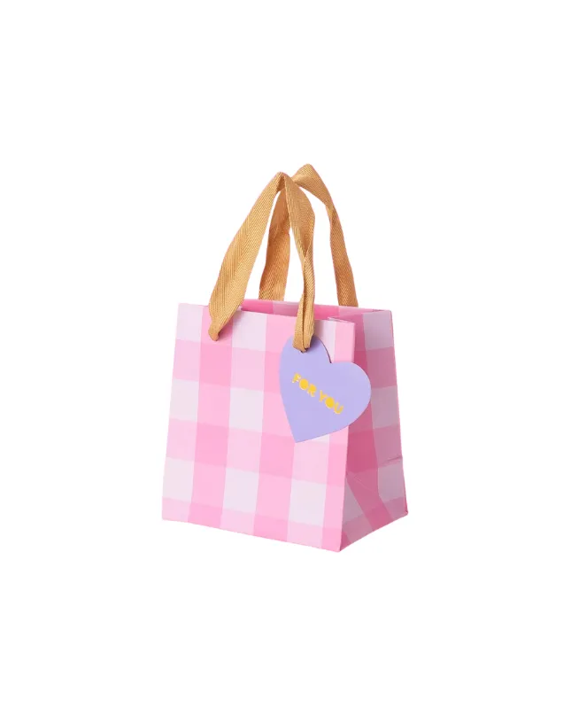 Pink Gingham Gift Bags