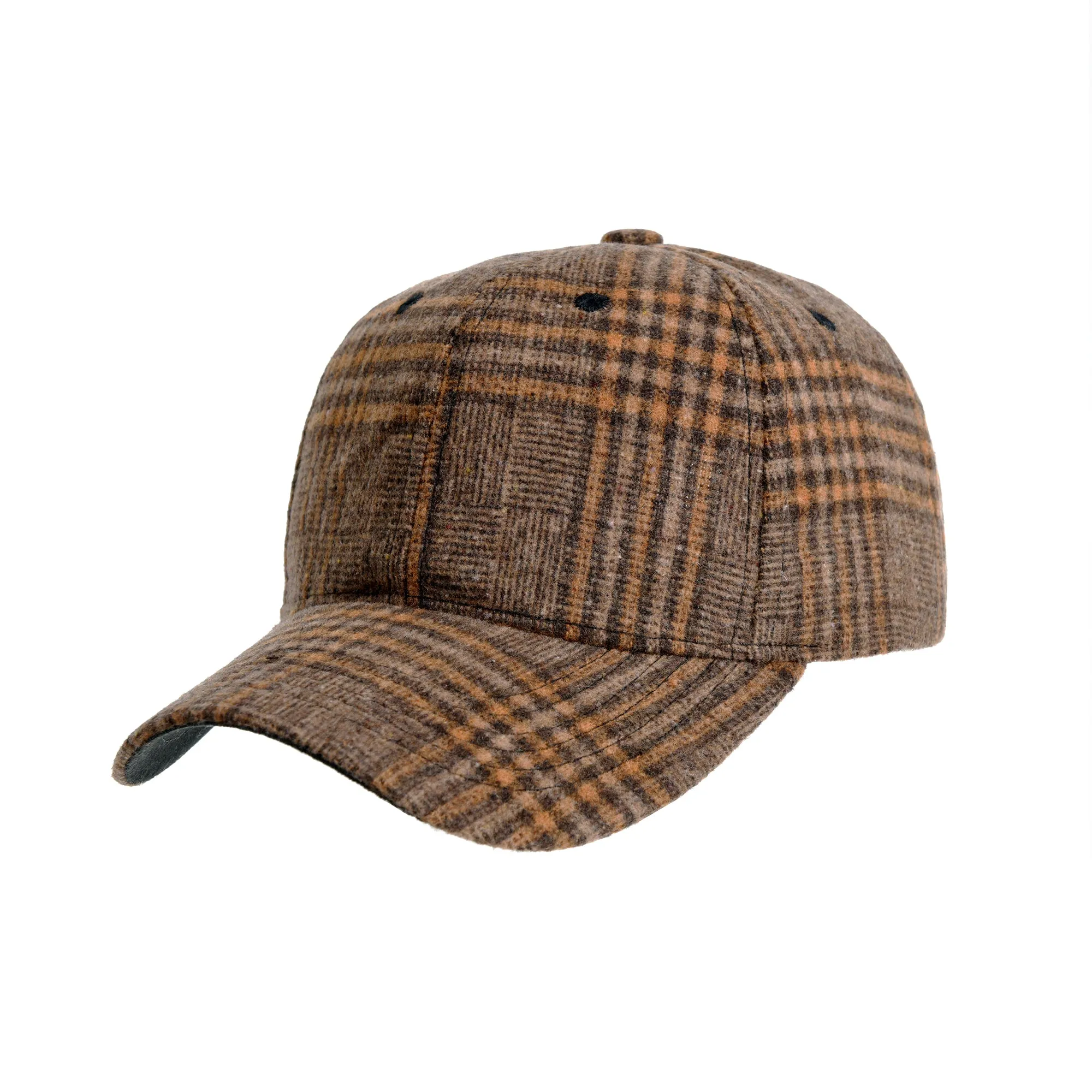 Plaid Checked Baseball Cap Winter Soft Outdoor Dad Hat YZ10098