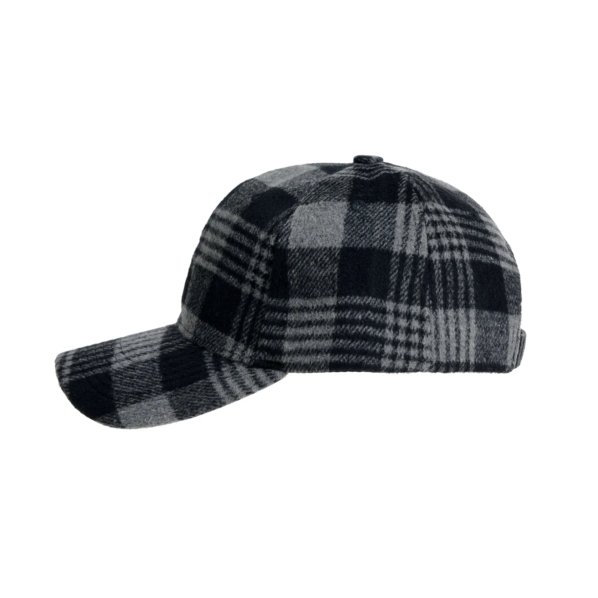 Plaid Checked Baseball Cap Winter Soft Outdoor Dad Hat YZ10098