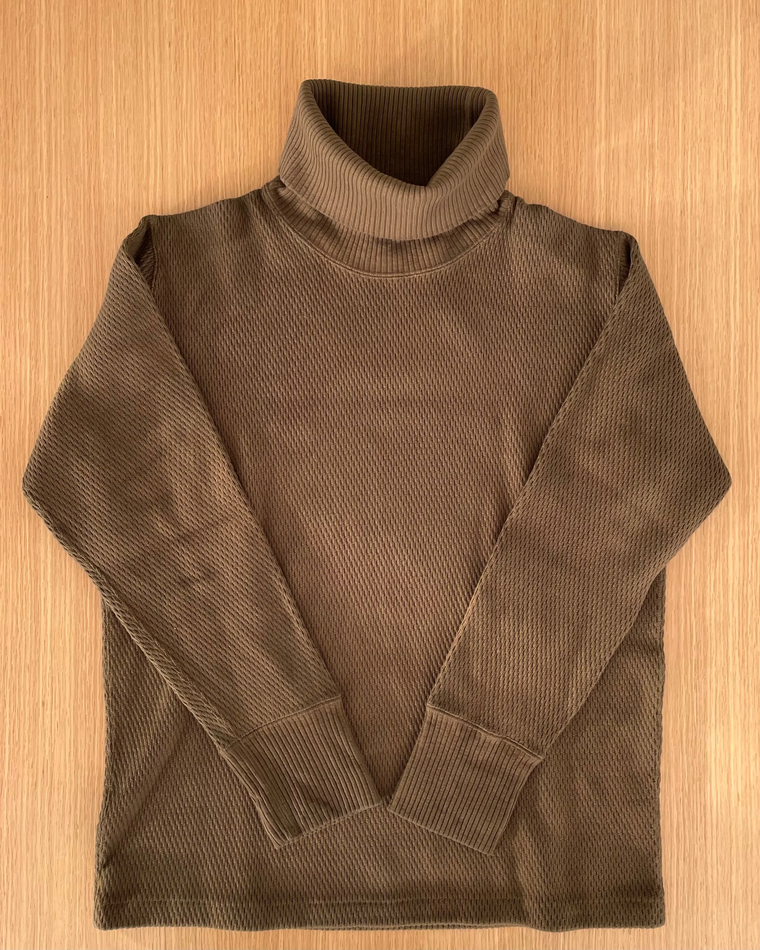 Ragtime Super Heavy Weight Thermal Turtle Neck Shirts in Overdyed Olive Drab