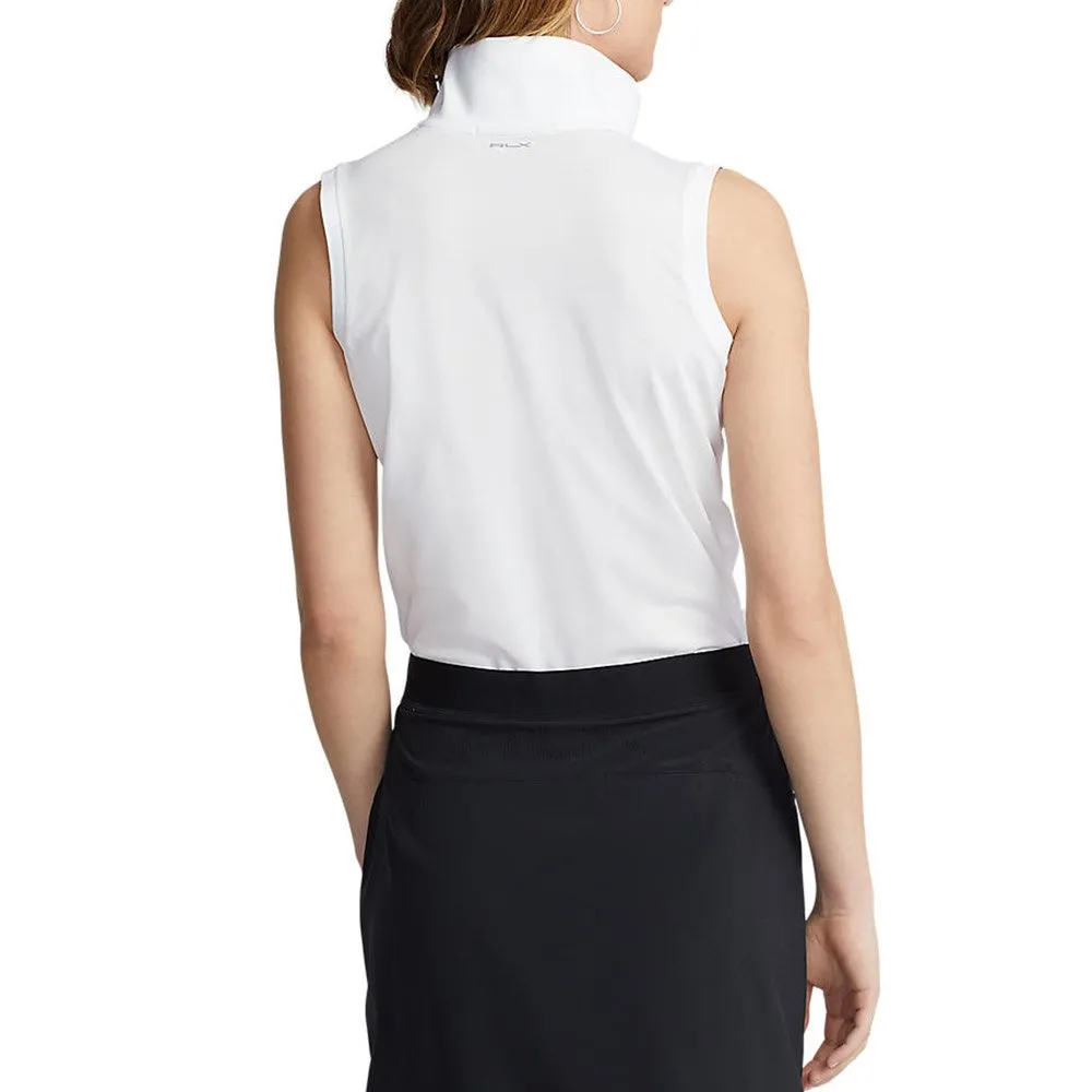 RLX Ralph Lauren Women's Tour Performance Sleeveless Golf Shirt  - Pure White